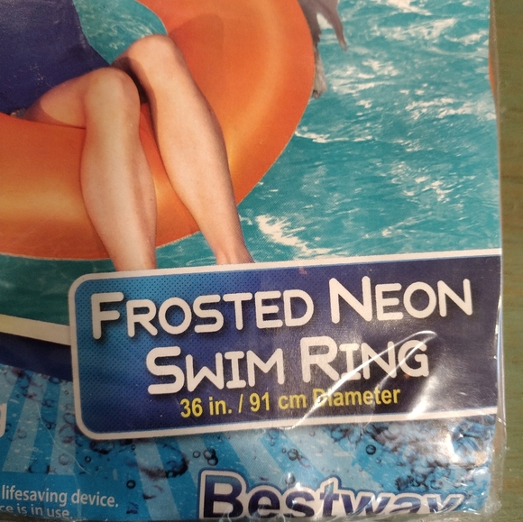 H2O Go kids inflatable frosted pool ring, orange. - Picture 4 of 6